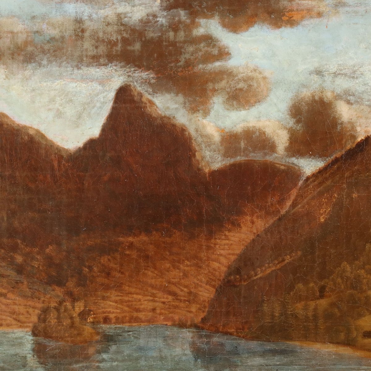 Antique Painting Signed E. Rudolf Biedermann XIX Century-photo-2