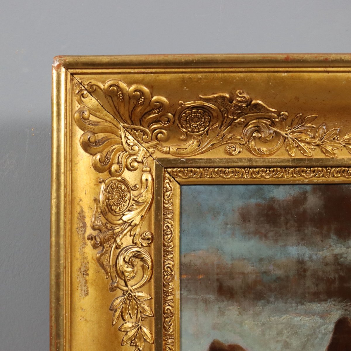Antique Painting Signed E. Rudolf Biedermann XIX Century-photo-4