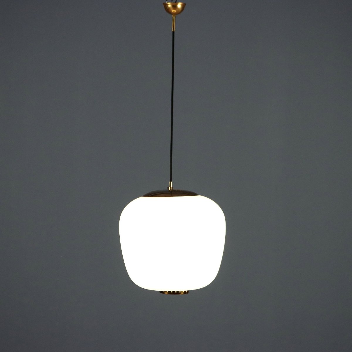 Lampe Stilnovo Vintage Verre Opalin Métal Design Années 1960 Originale