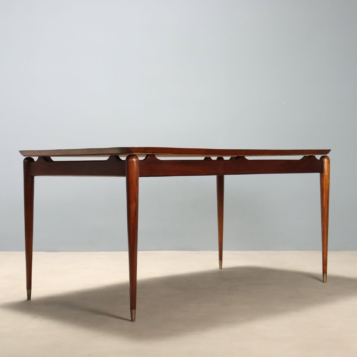 Table de Salle à Manger Vintage Teck Design Italie Années 1950-60 Originale-photo-5