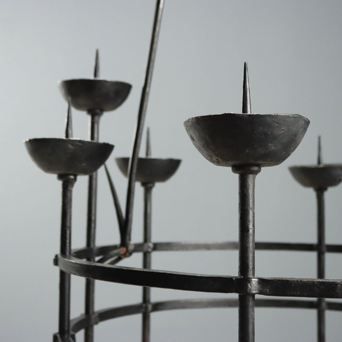 Lustre en Fer Forgé d'Alberto Gerardi  Italie, début du XIXe siècle-photo-1