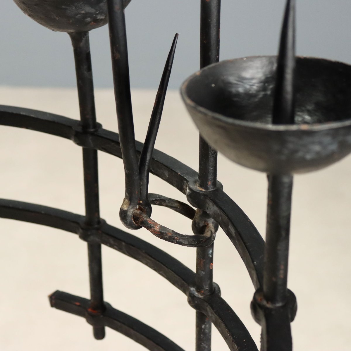 Lustre en Fer Forgé d'Alberto Gerardi  Italie, début du XIXe siècle-photo-3