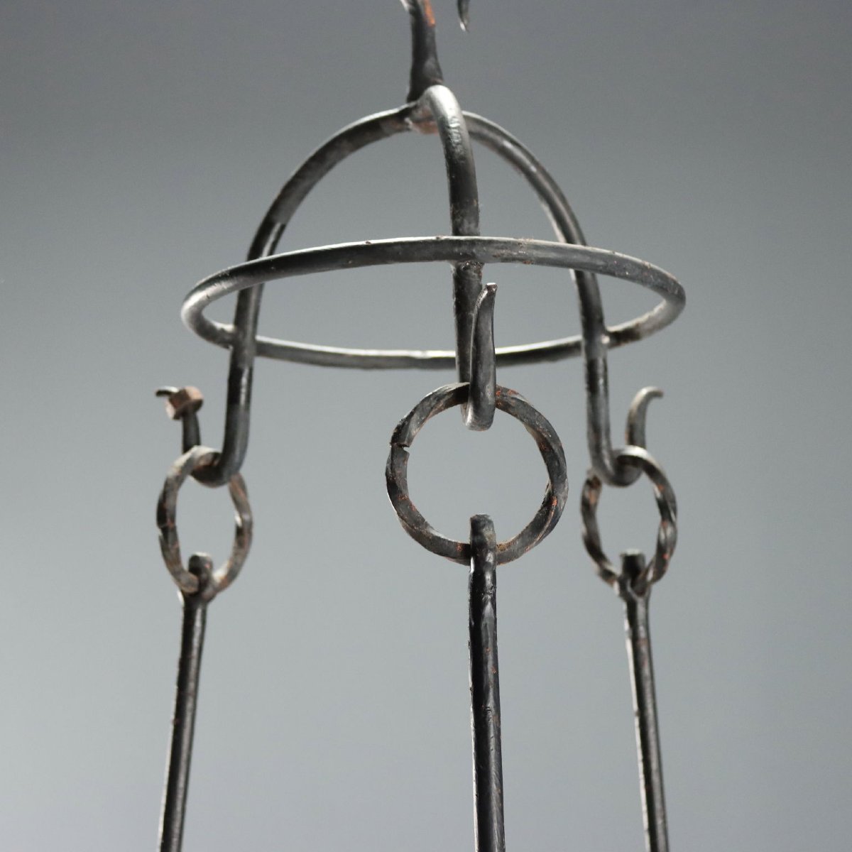 Lustre en Fer Forgé d'Alberto Gerardi  Italie, début du XIXe siècle-photo-4