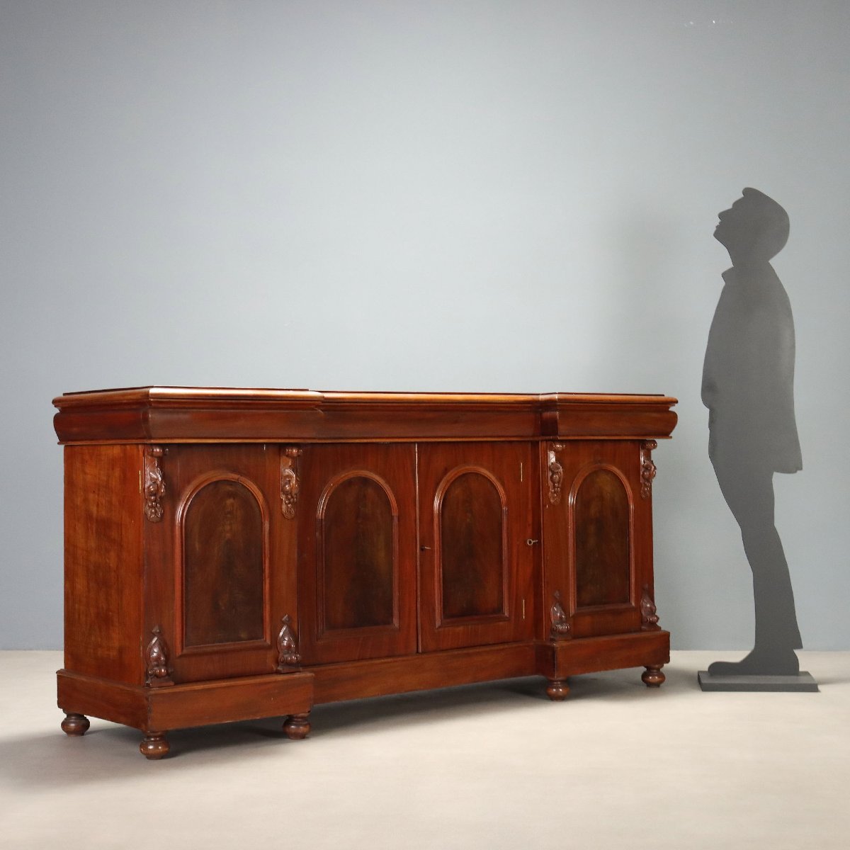Victorian Mahogany Carved Sideboard, England, Late 19th Century-photo-2