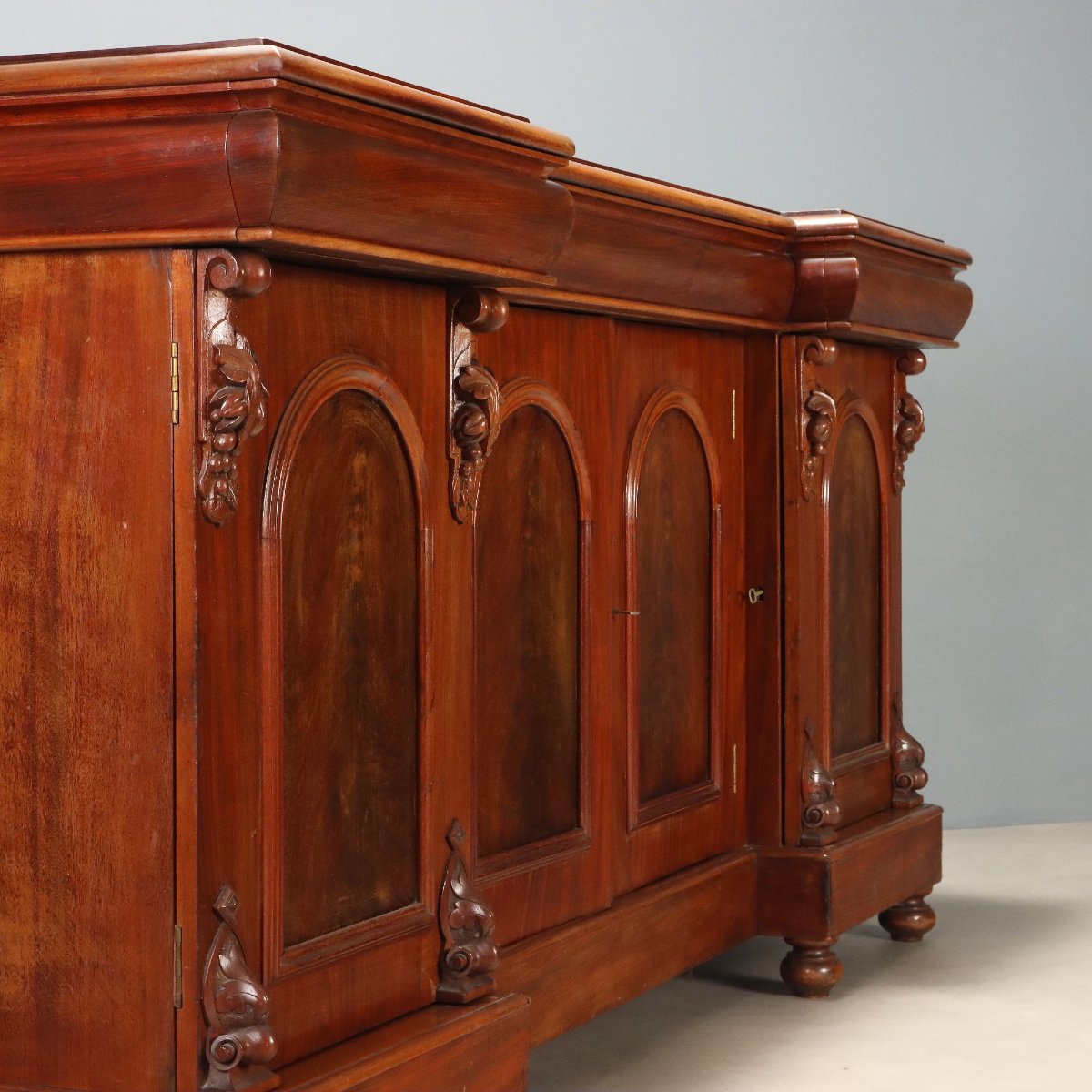 Victorian Mahogany Carved Sideboard, England, Late 19th Century-photo-4