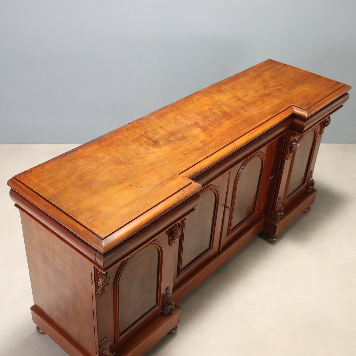 Victorian Mahogany Carved Sideboard, England, Late 19th Century-photo-4