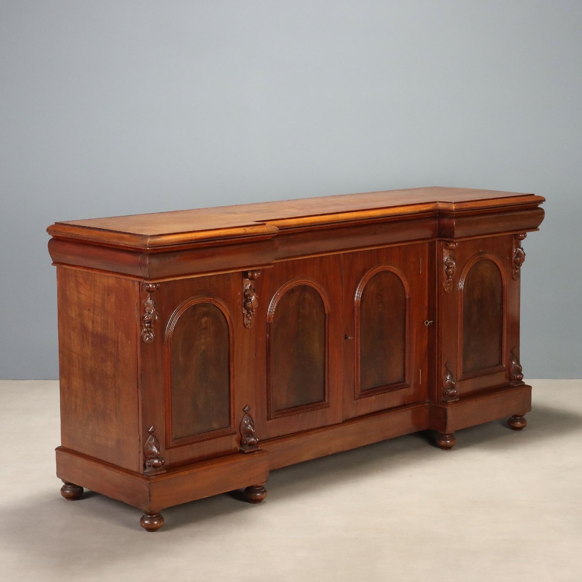 Victorian Mahogany Carved Sideboard, England, Late 19th Century