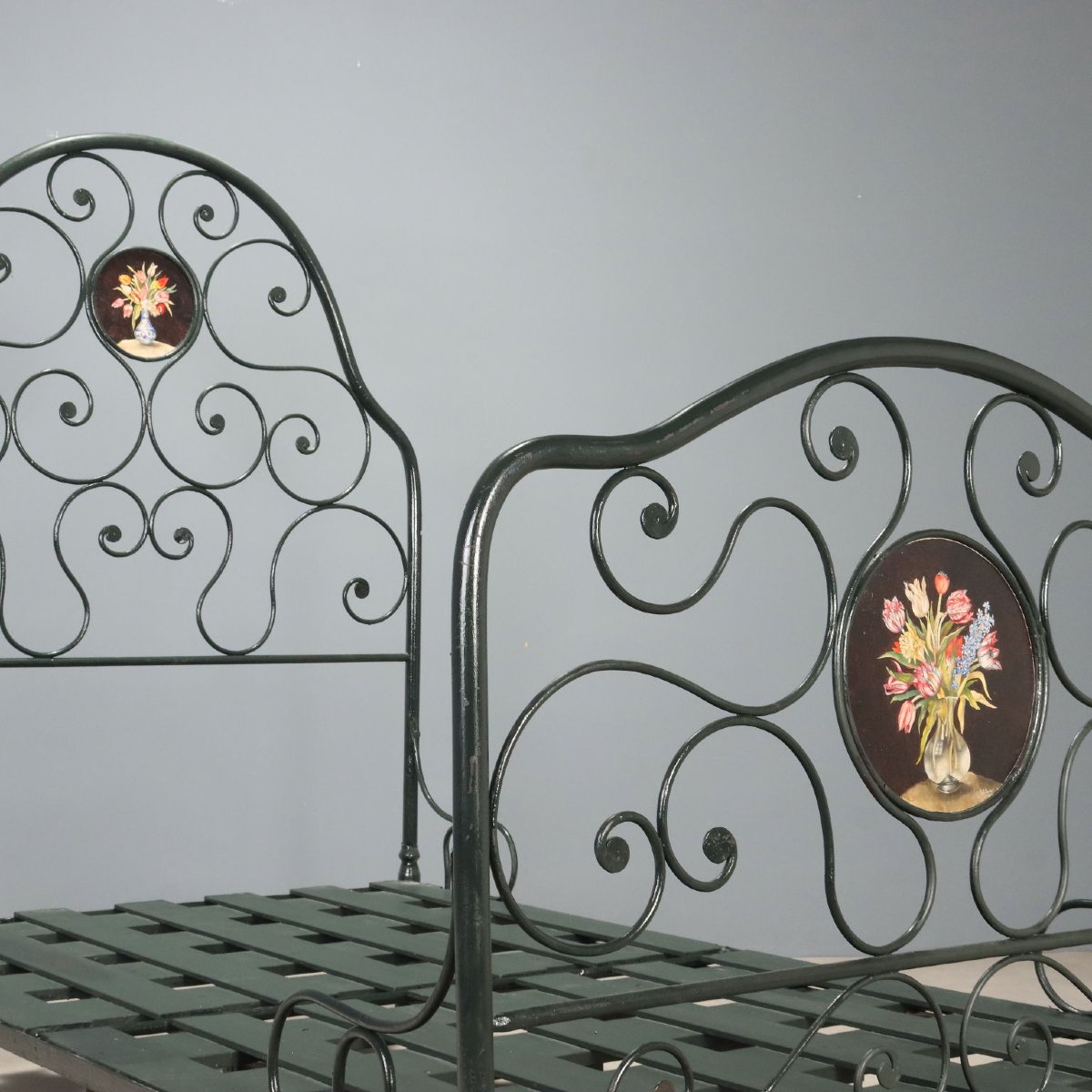 Mid-19th-century Italian Wrought-iron Single Bed-photo-3