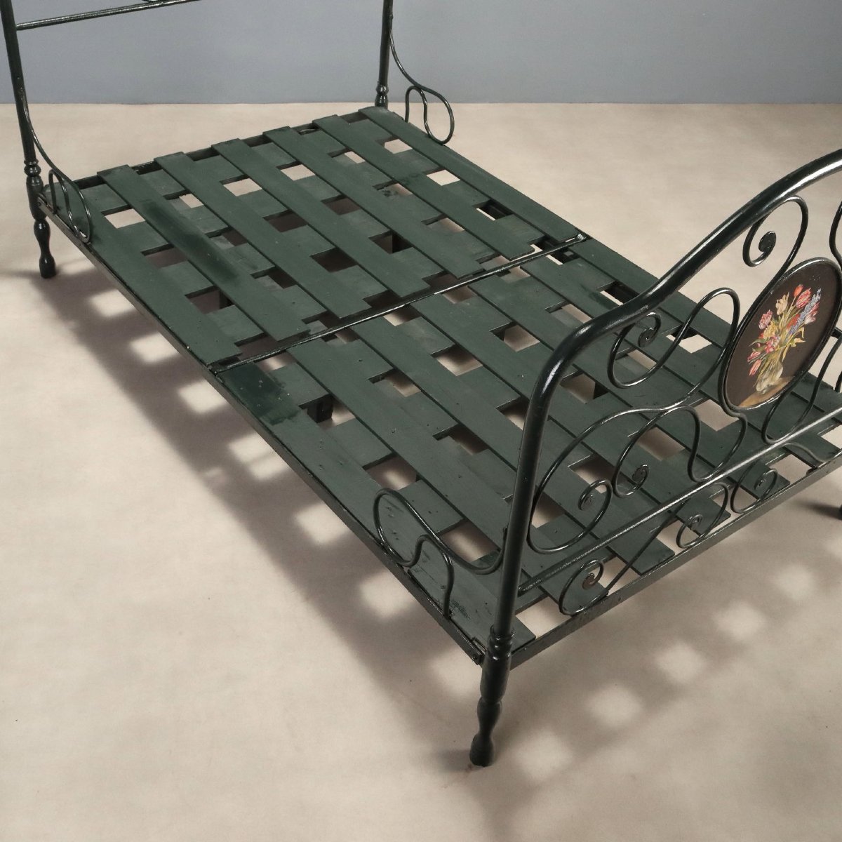 Mid-19th-century Italian Wrought-iron Single Bed-photo-1