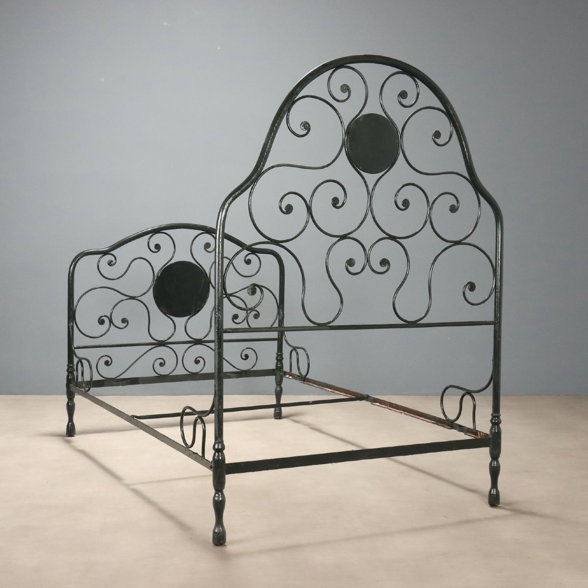 Mid-19th-century Italian Wrought-iron Single Bed-photo-3