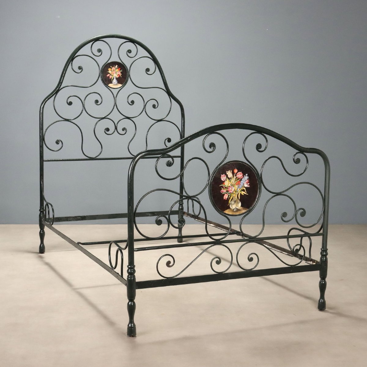 Mid-19th-century Italian Wrought-iron Single Bed
