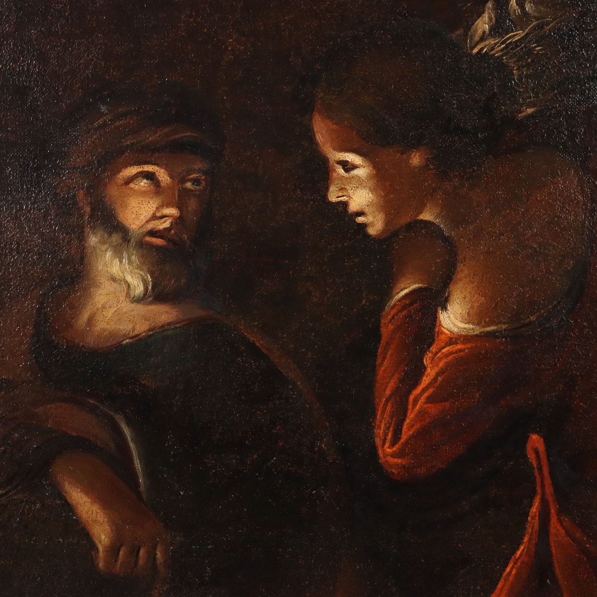 Antique Painting Nativity Oil On Canvas Italy Early XVIII Century Original-photo-4