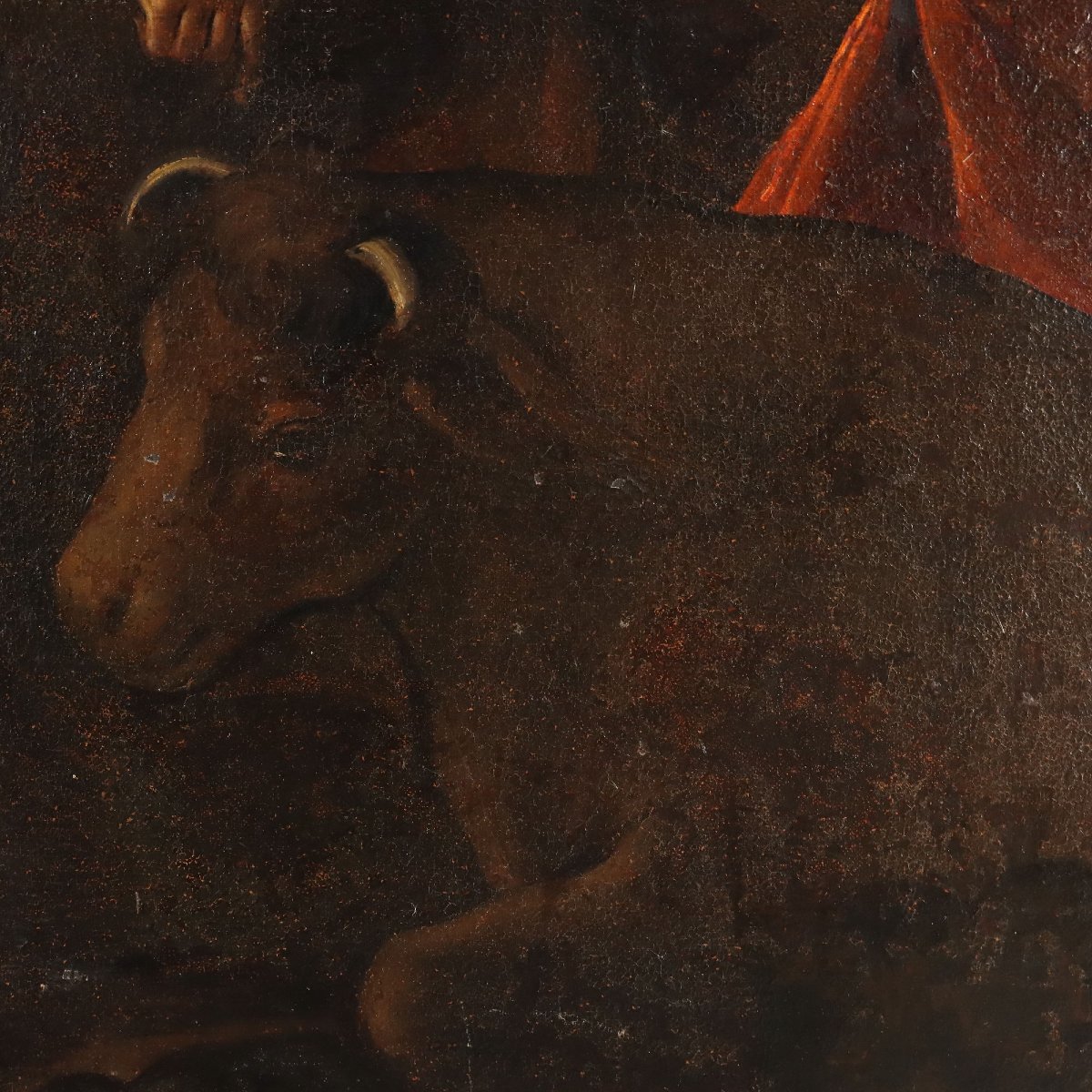 Antique Painting Nativity Oil On Canvas Italy Early XVIII Century Original-photo-5