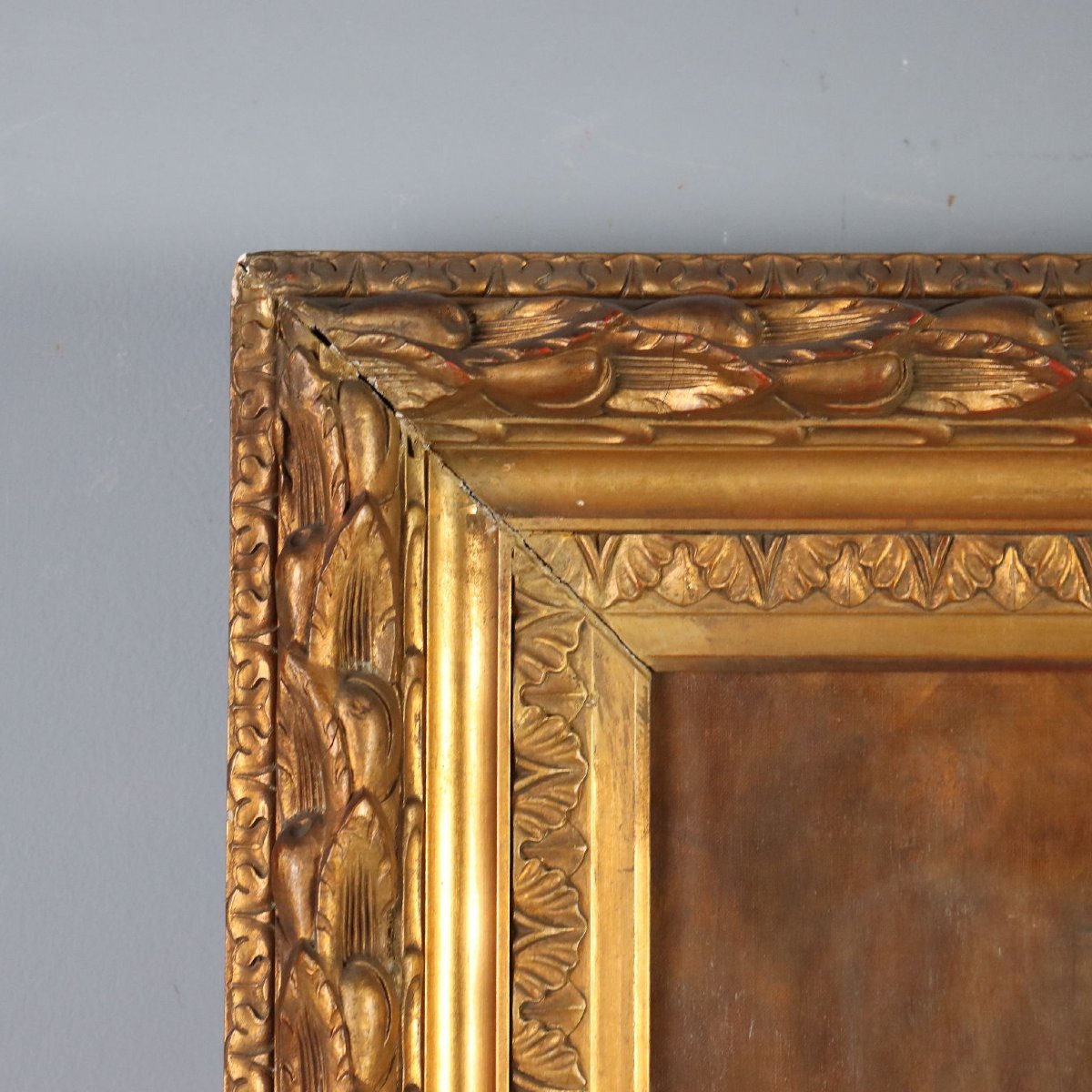 Antique Painting Signed Luigi Conconi Oil On Canvas Italy XIX Century-photo-5
