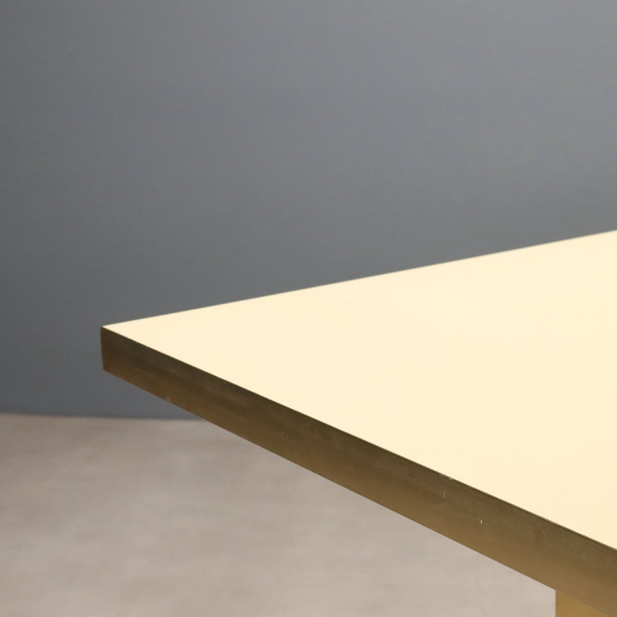 Table Vintage Mario Sabot Laiton Laminé Italie Années 1980 Originale-photo-1