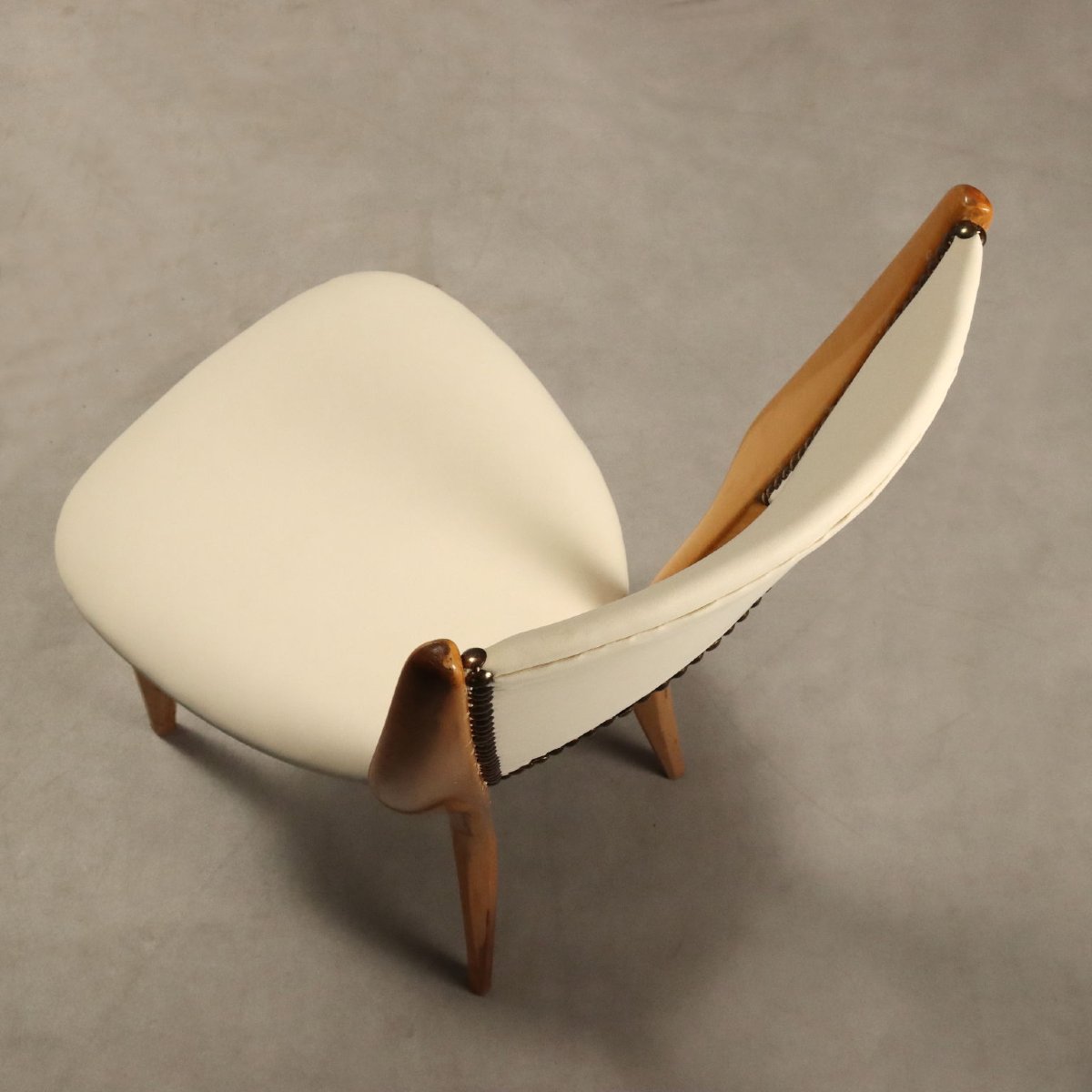 Vintage Chairs Beech Leatherette Design Italy 1960s Originals-photo-3