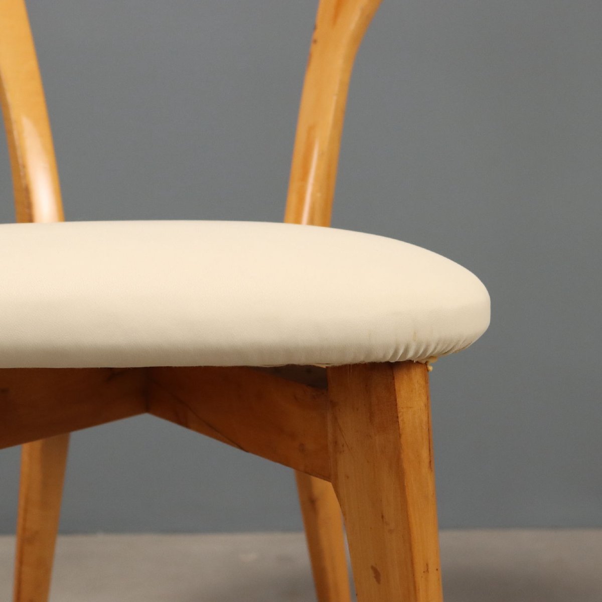 Vintage Chairs Beech Leatherette Design Italy 1960s Originals-photo-2
