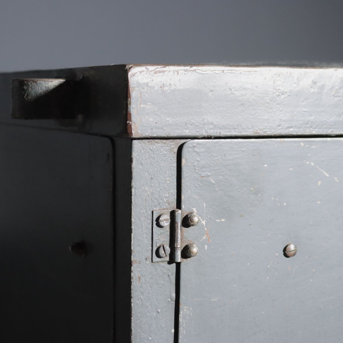 Vintage Industrial Cabinet Design Wood Metal Italy 1960s Original-photo-1
