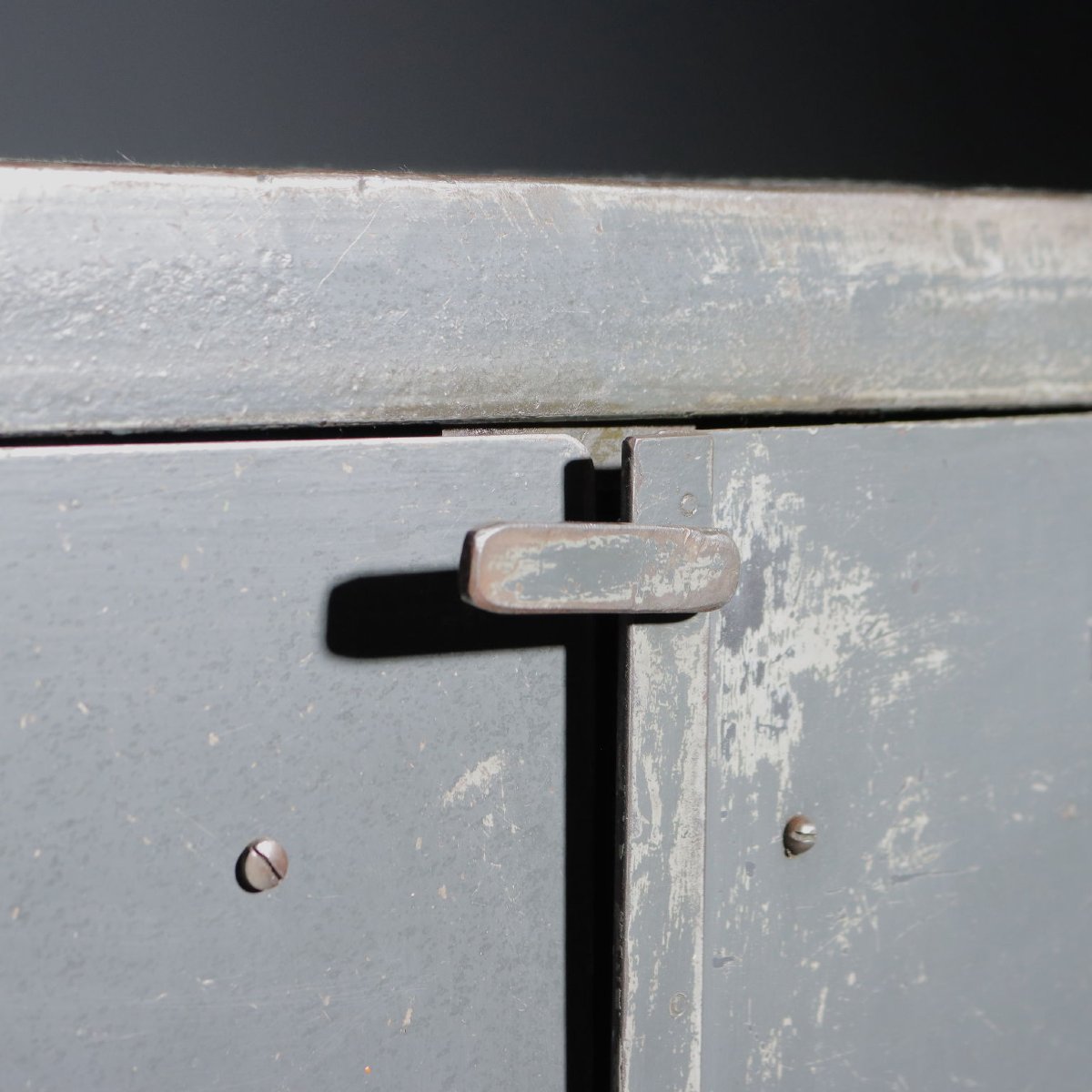 Vintage Industrial Cabinet Design Wood Metal Italy 1960s Original-photo-2