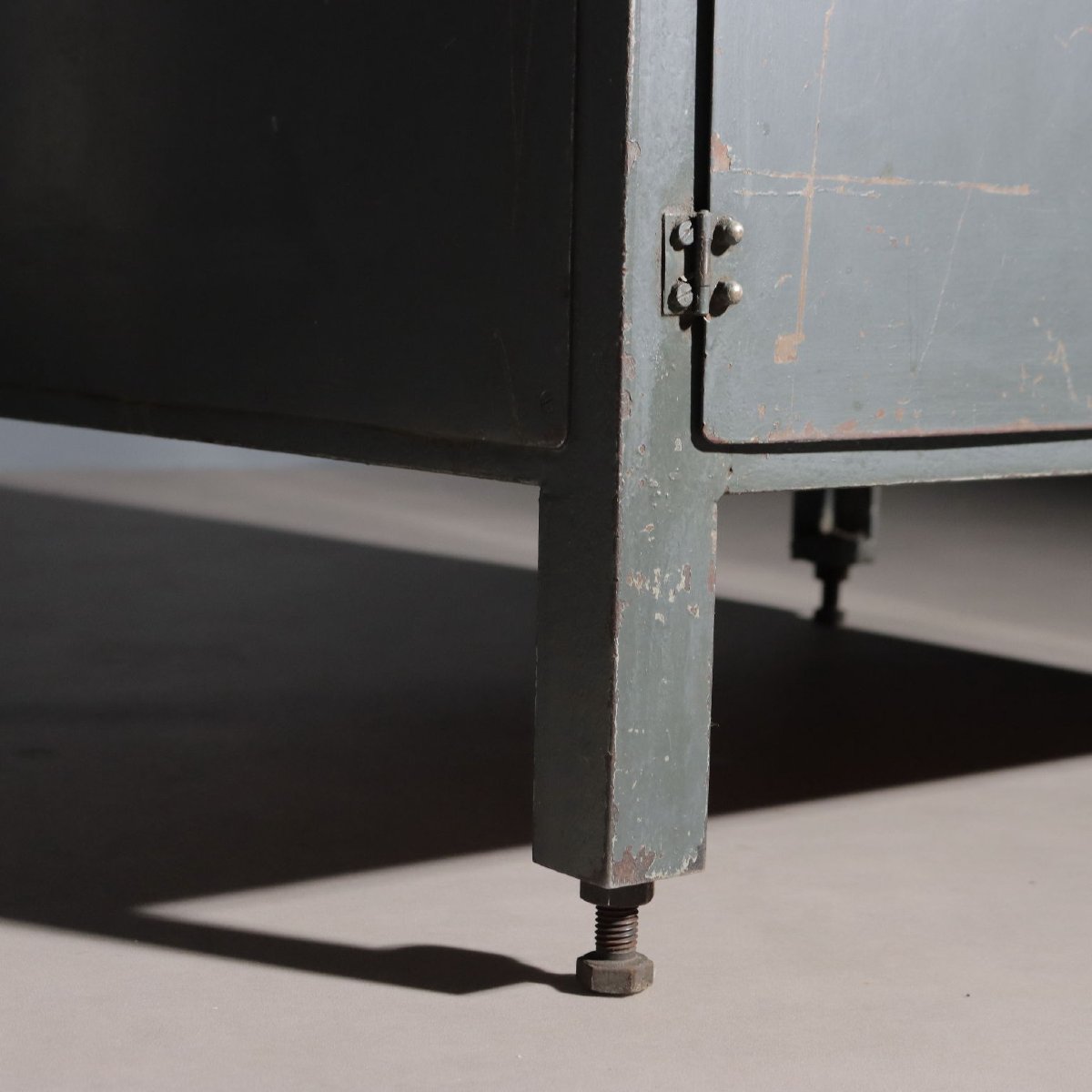 Vintage Industrial Cabinet Design Wood Metal Italy 1960s Original-photo-6