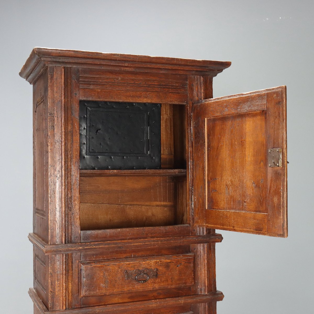 Buffet en Chêne de Style Baroque avec Coffre-fort Italie, fin du XIXe siècle-photo-3