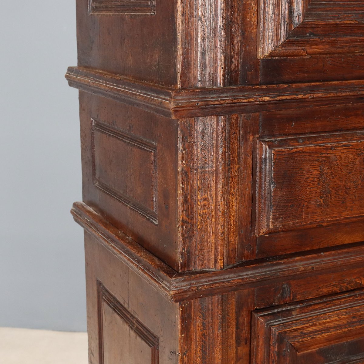 Buffet en Chêne de Style Baroque avec Coffre-fort Italie, fin du XIXe siècle-photo-1
