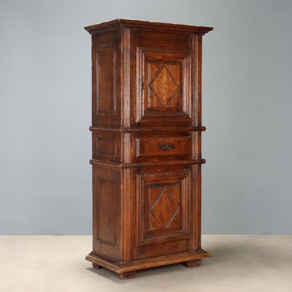 Buffet en Chêne de Style Baroque avec Coffre-fort Italie, fin du XIXe siècle