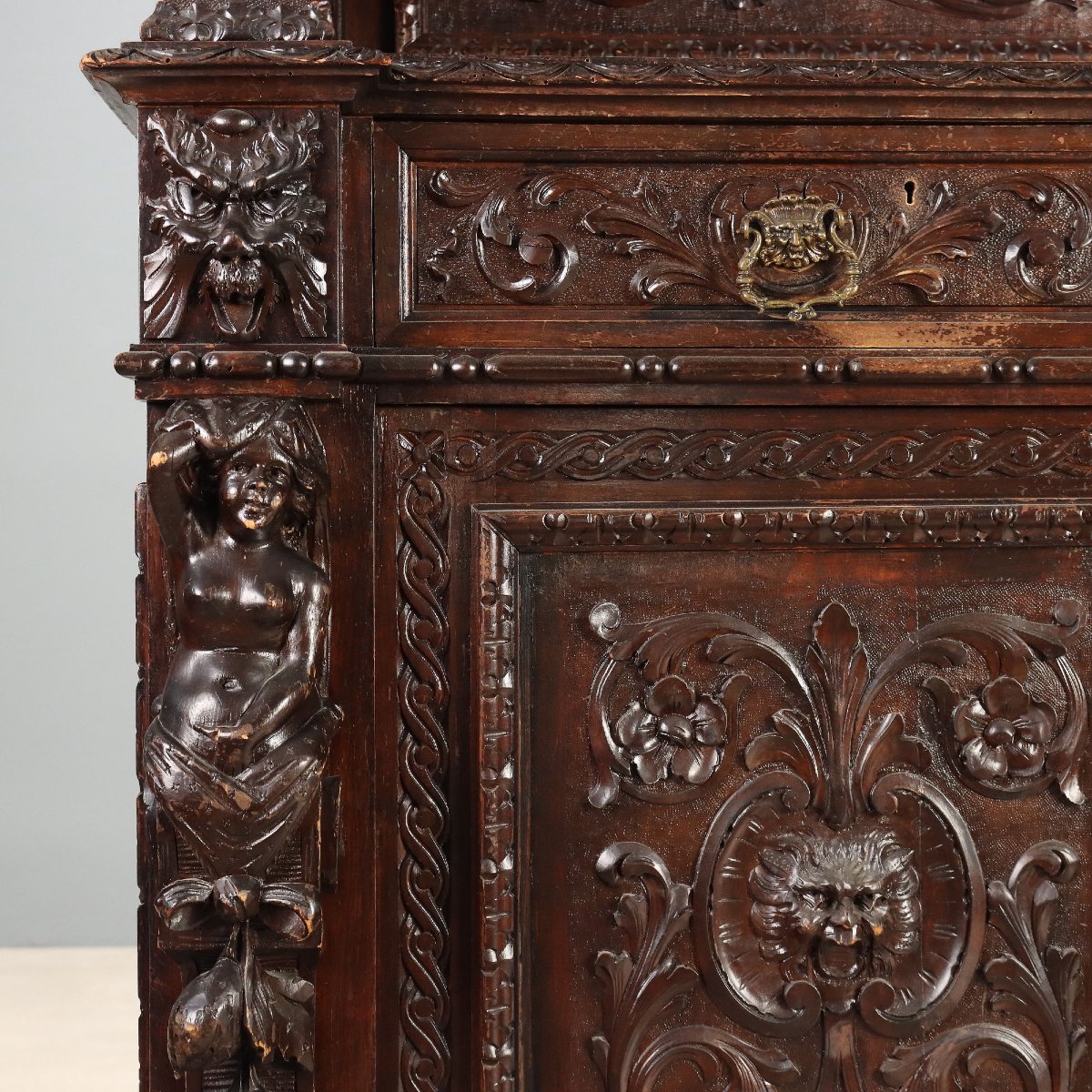 Buffet Néo-Baroque en Noyer - Italie XIXe Siècle-photo-1