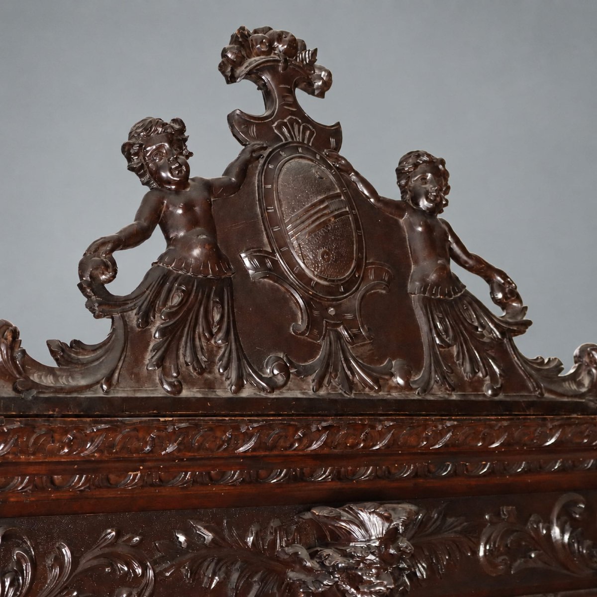 Buffet Néo-Baroque en Noyer - Italie XIXe Siècle-photo-4