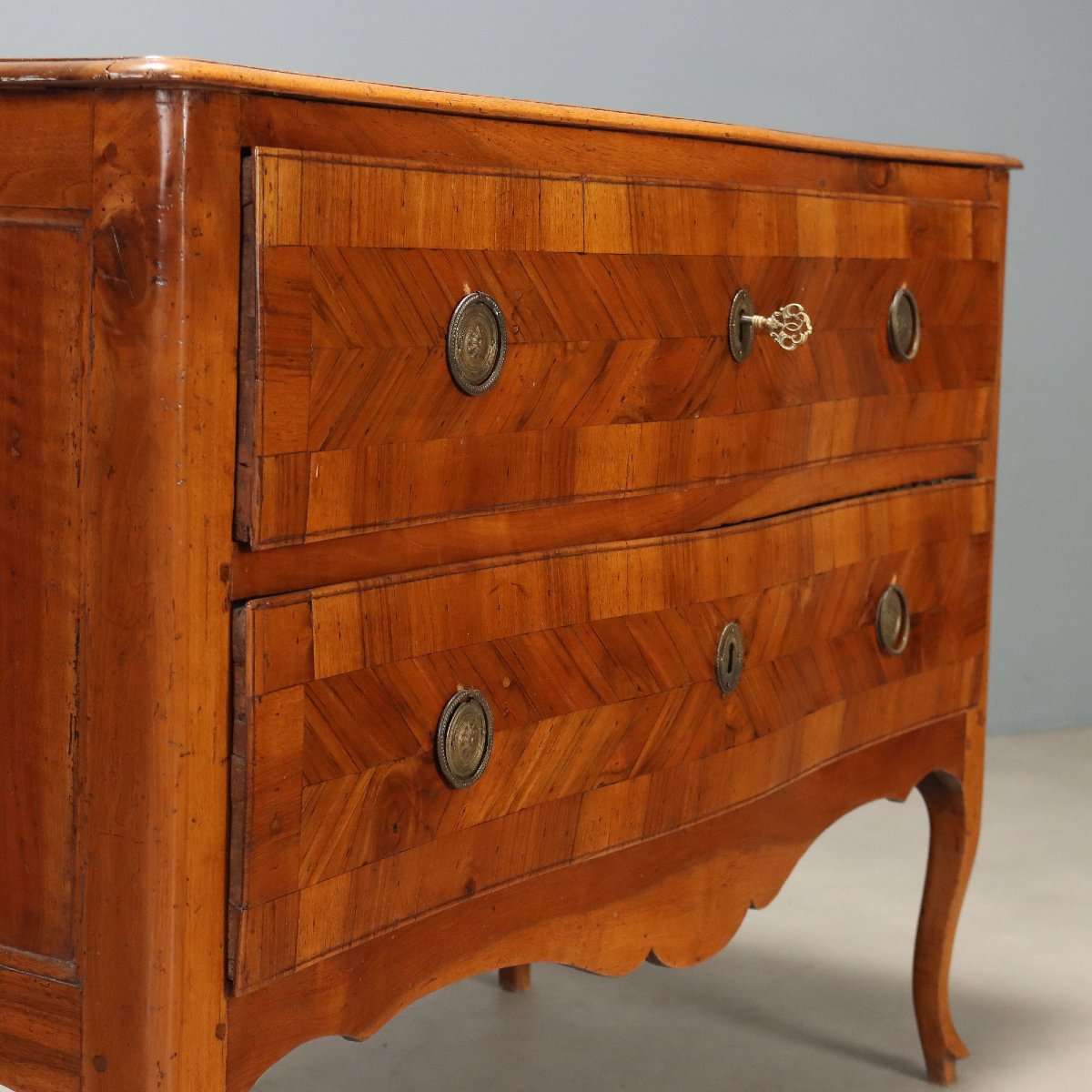 Commode Barocchetto en Noyer - Italie XVIIIe Siècle-photo-1