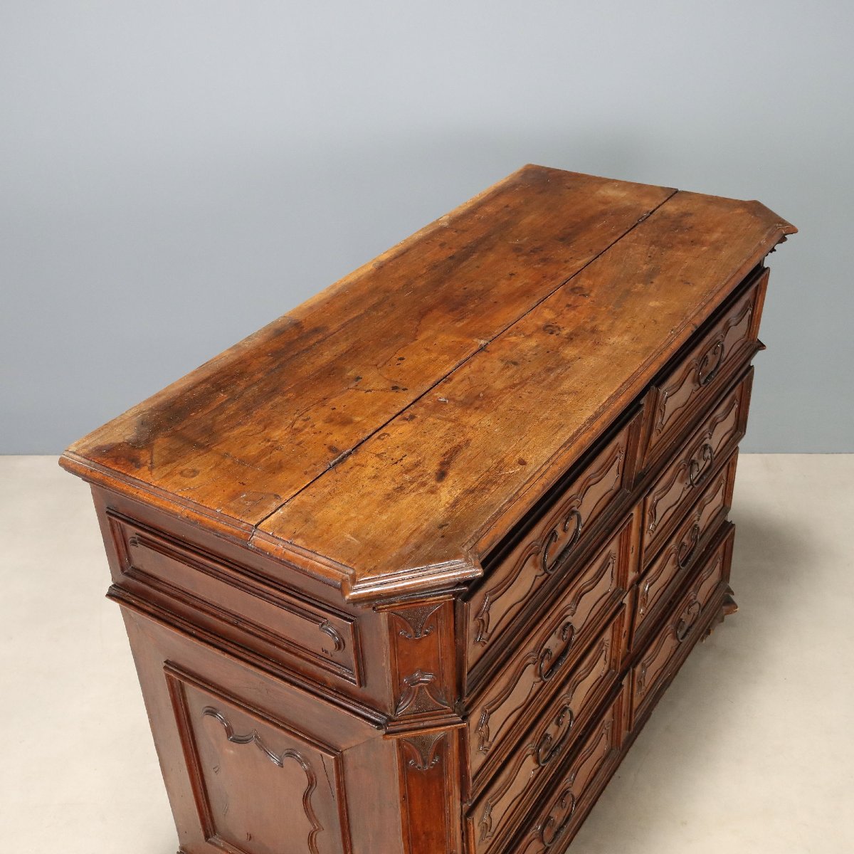 Baroque Canterano In Italian Walnut, Early 18th Century-photo-4