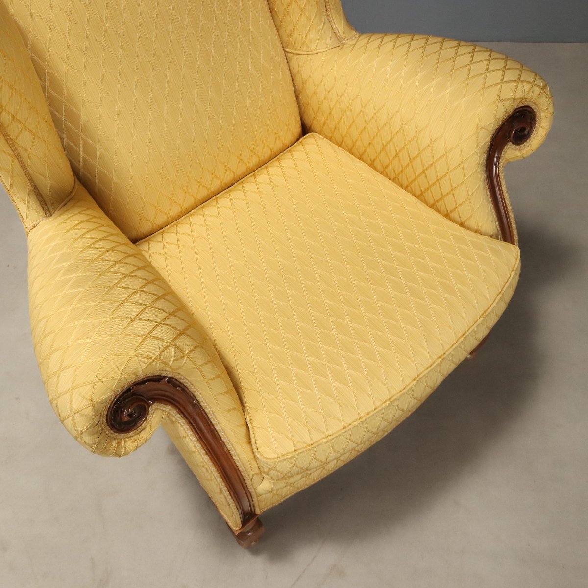 Paire de Fauteuils en Noyer Sculpté - Italie XXe Siècle-photo-2
