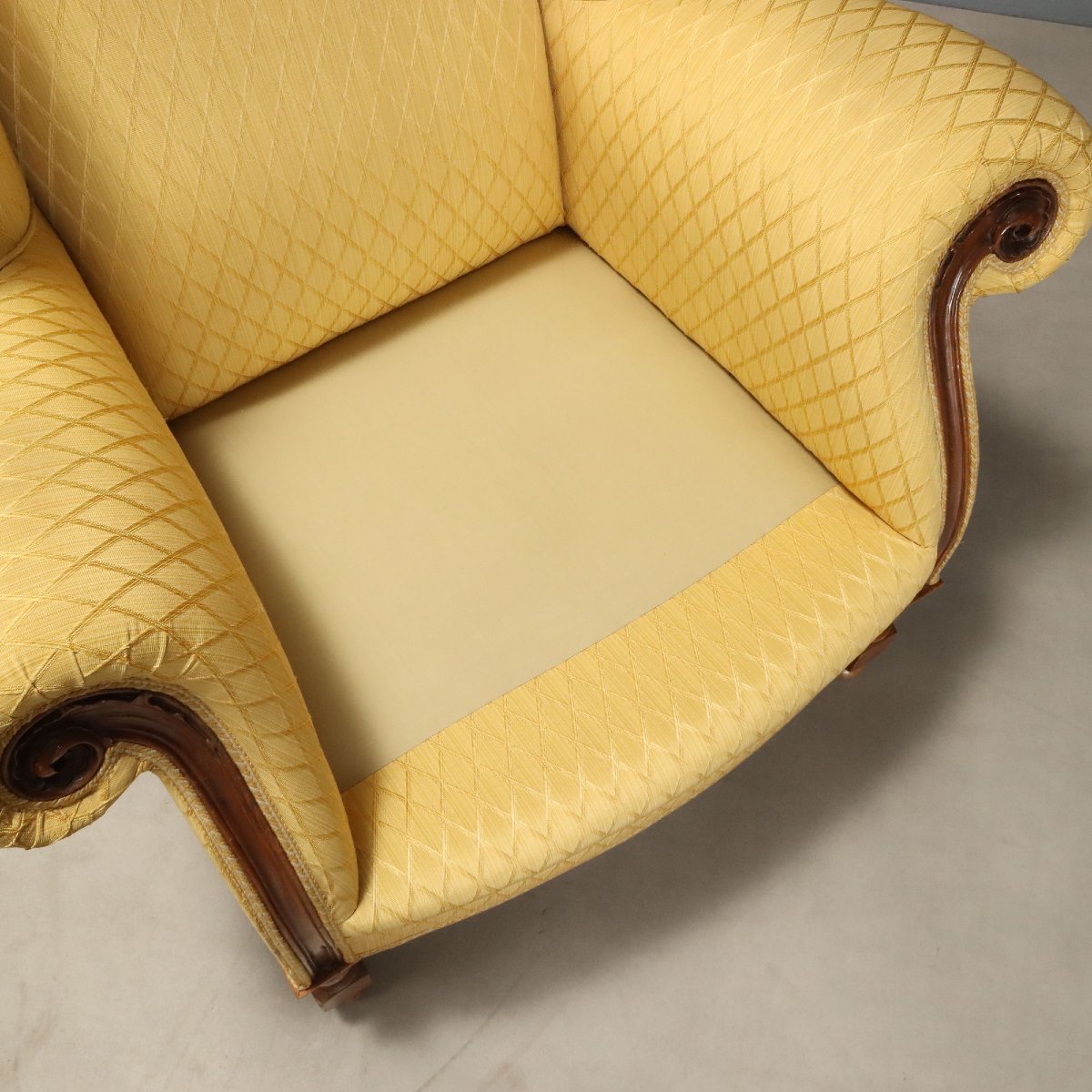 Paire de Fauteuils en Noyer Sculpté - Italie XXe Siècle-photo-7