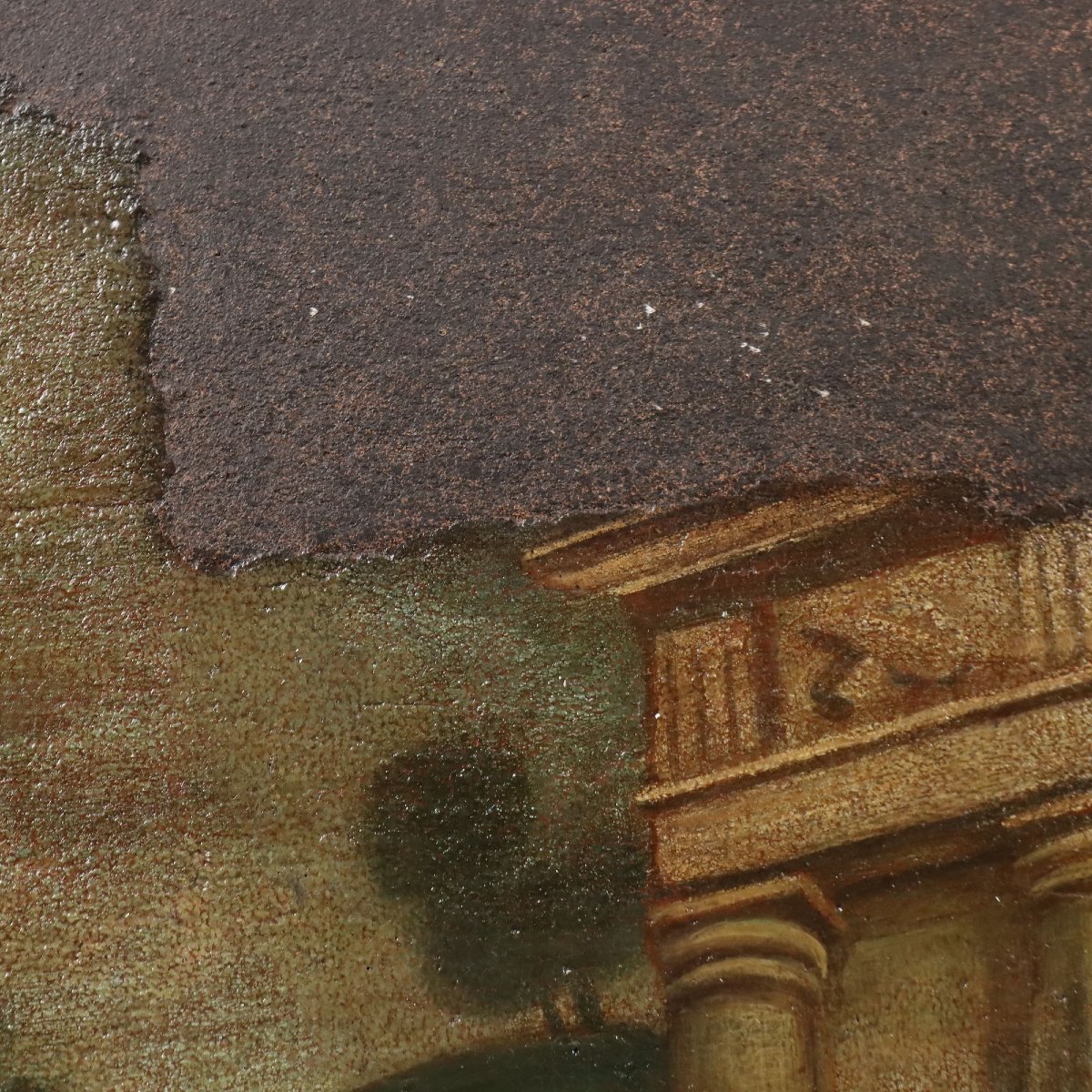 Tableau Ancien Sujét Sacré Huile sur Toile Italie XVIIe-XVIIIe Siècle-photo-4