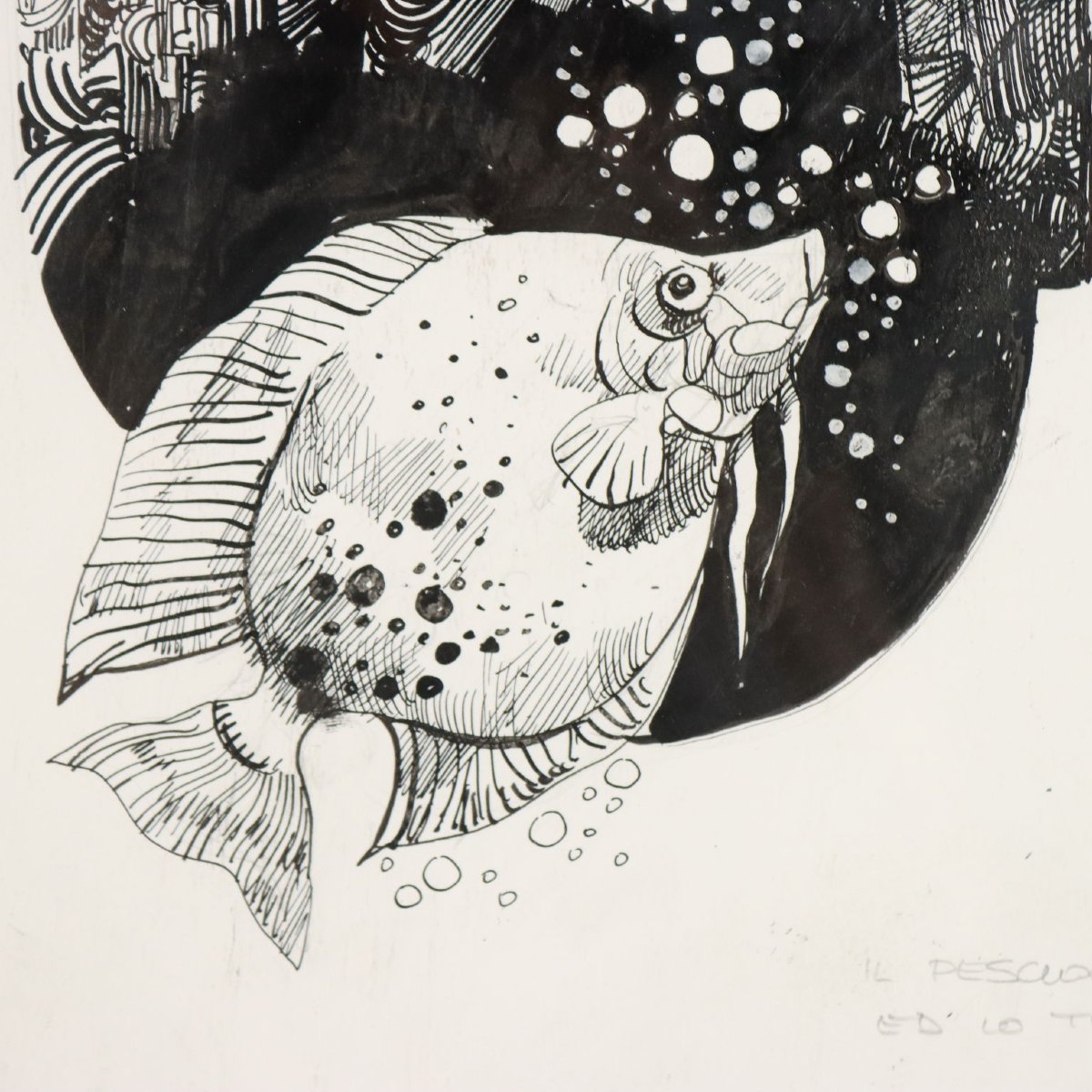 Contemporary Drawing Signed Sergio Toppi Comic Book XX Century-photo-3