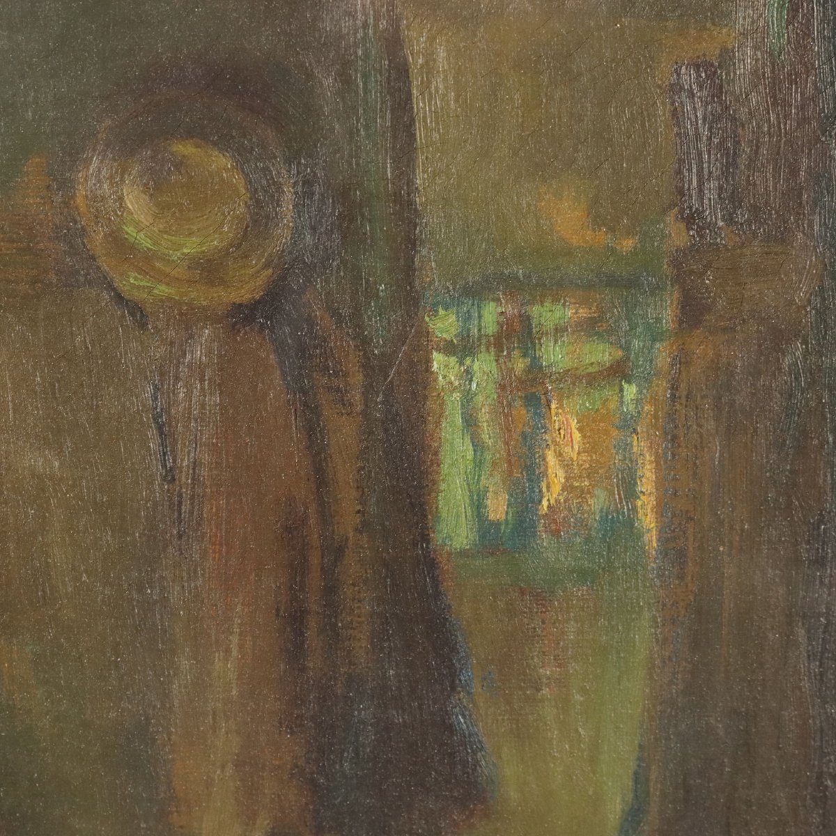 G. Solenghi Antique Painting Interior With Figures Oil On Canvas 1917-photo-5