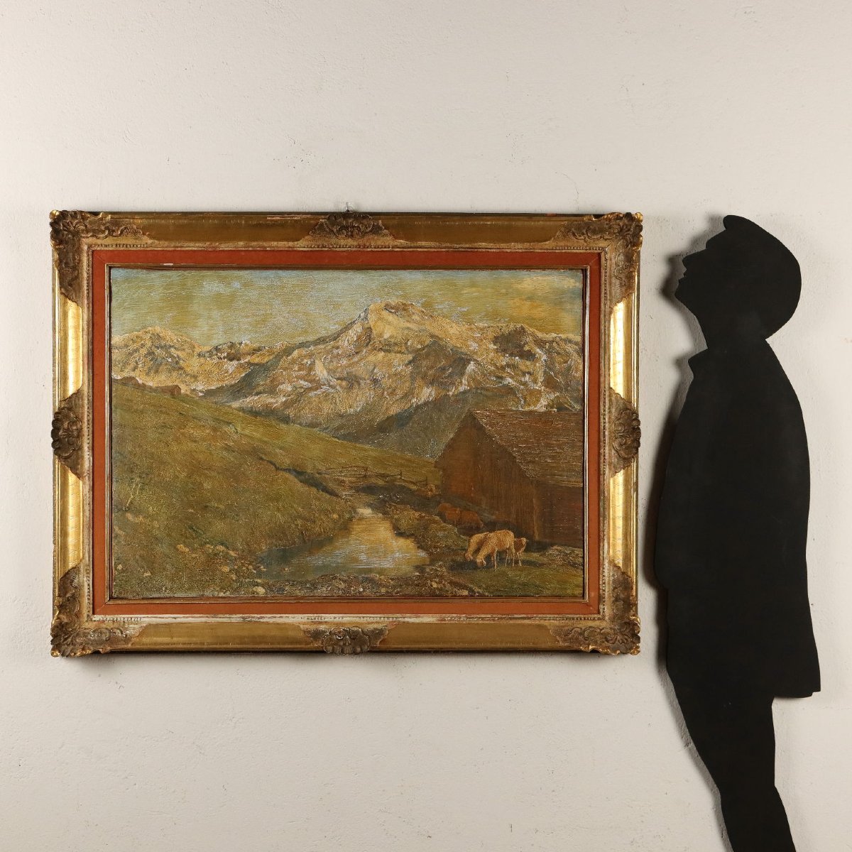 Modern Painting Signed G. Federici Mountain Landscape Oil On Canvas-photo-2