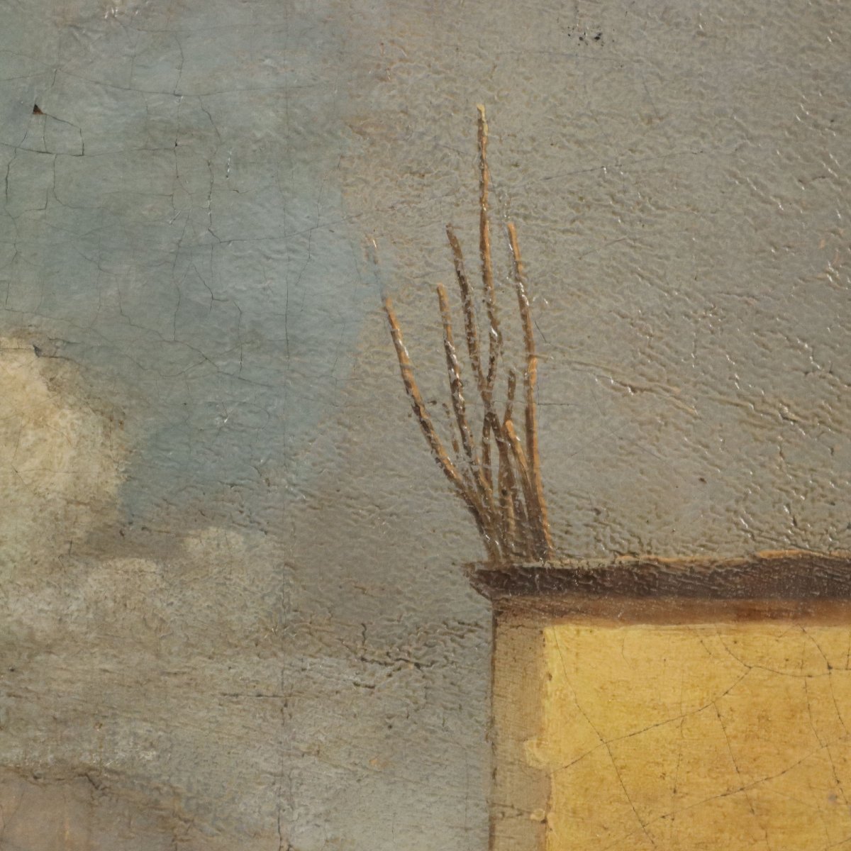Antique Painting Signed Giuseppe Canella Lecco Pier 1837-photo-7