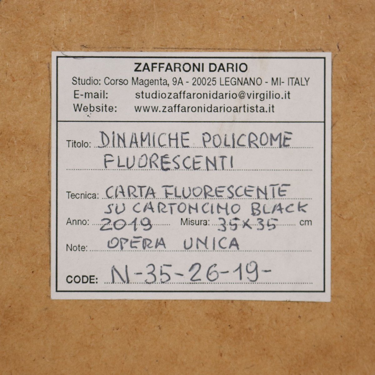 Contemporary Artwork Signed Dario Zaffaroni Italy 2019 Original-photo-5