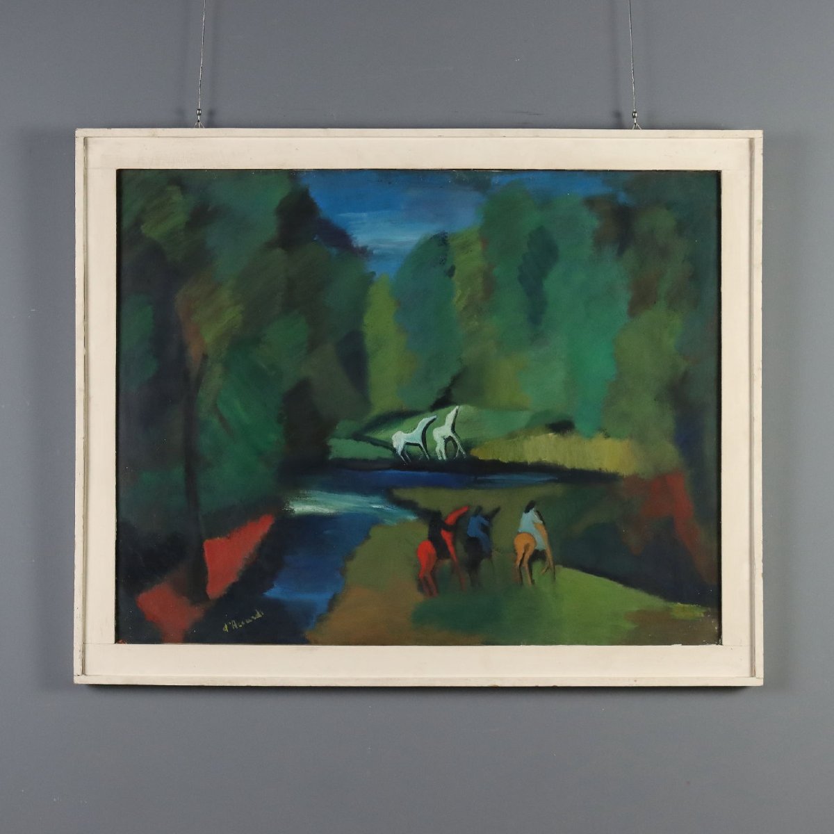Tableau Moderne Signé Gian Rodolfo D'Accardi Italie 1955 Original