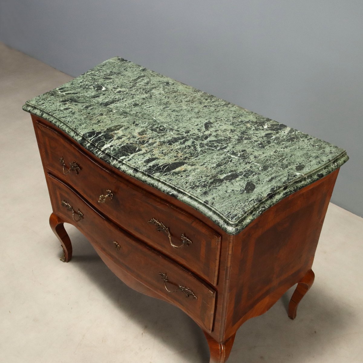 Barocchetto Chest Of Drawers In Walnut And Walnut Burl, Italy, Mid-18th Century-photo-4