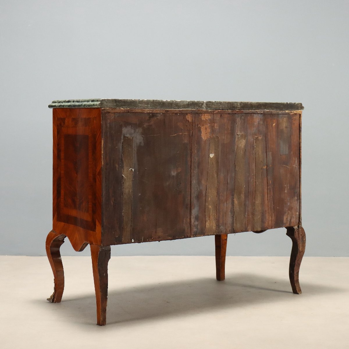 Barocchetto Chest Of Drawers In Walnut And Walnut Burl, Italy, Mid-18th Century-photo-6