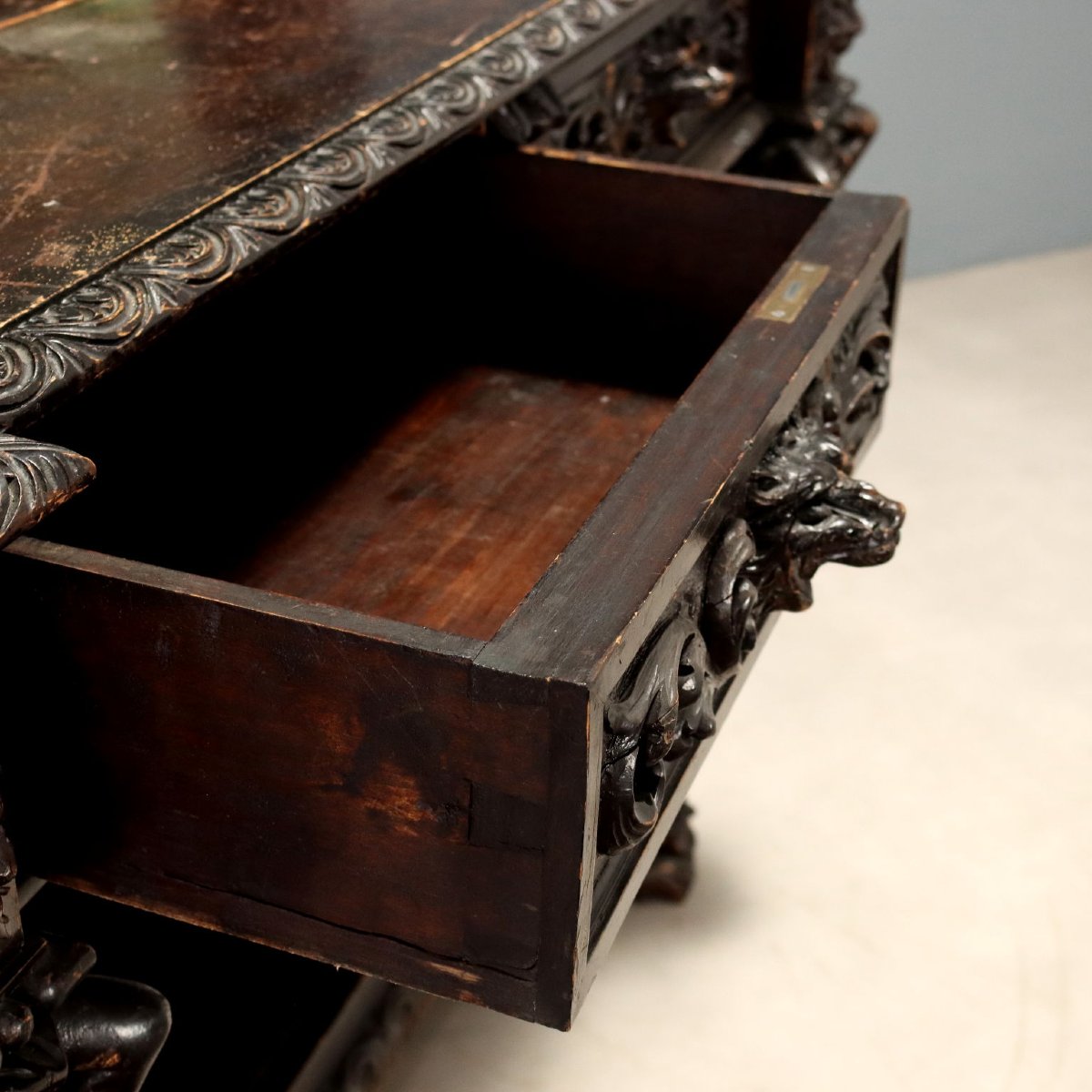 Neo-baroque Console Table With Mirror, Italy, Late 19th Century-photo-4