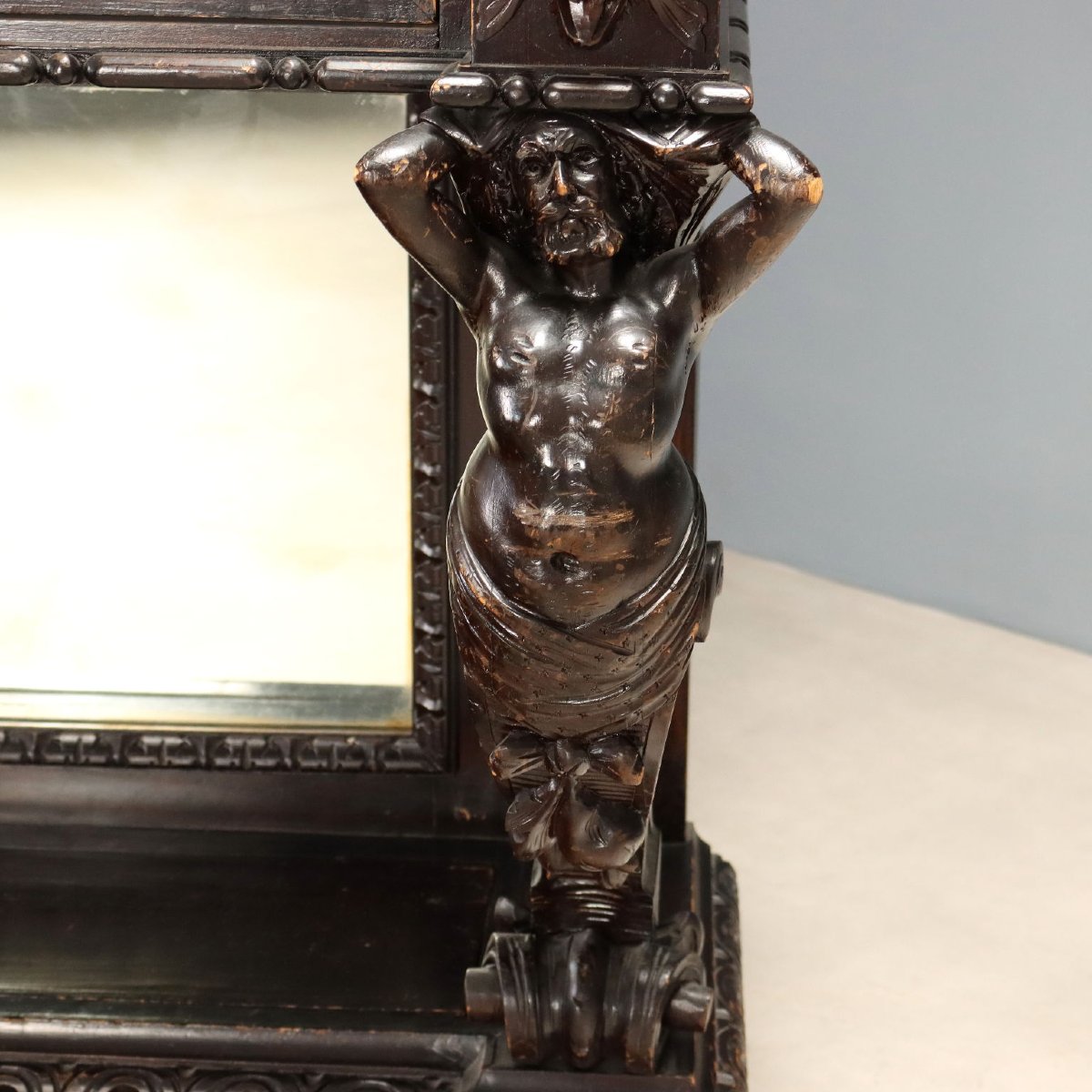 Neo-baroque Console Table With Mirror, Italy, Late 19th Century-photo-4