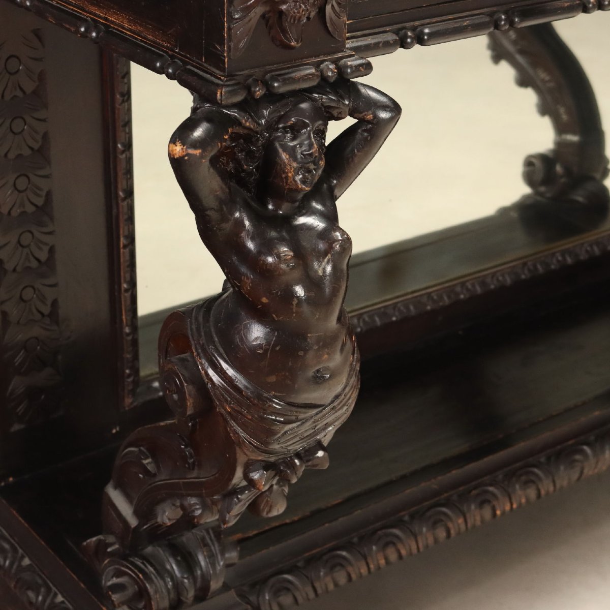 Neo-baroque Console Table With Mirror, Italy, Late 19th Century-photo-8