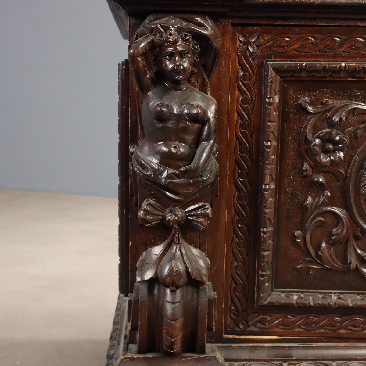 Vitrine Néobaroque en Noyer Fin XIXe Siècle-photo-6