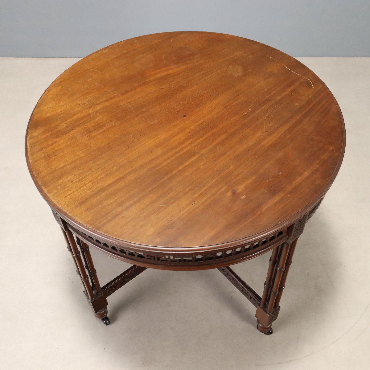 Round Mahogany Table, England, Early 20th Century-photo-7