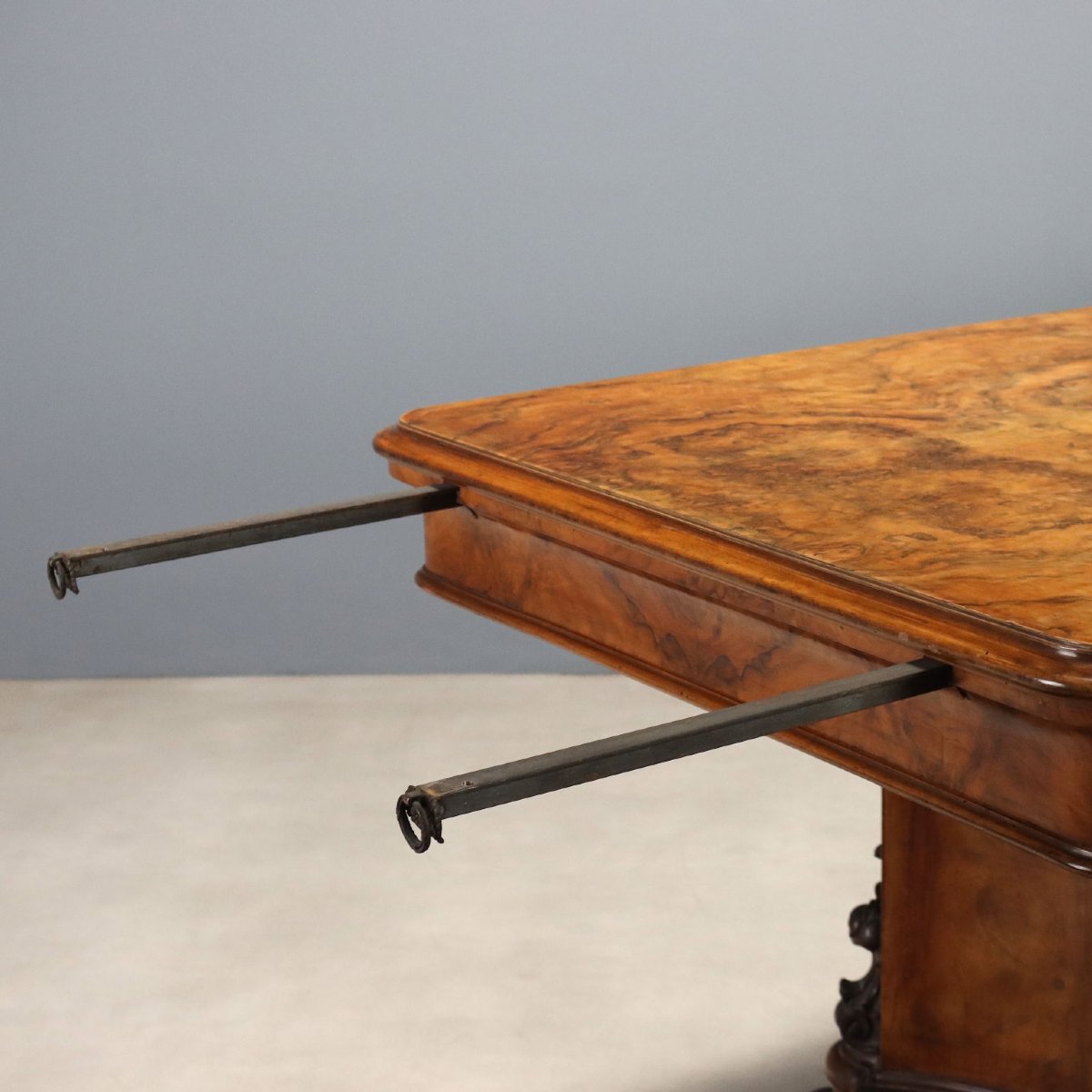 Art Deco Table In Walnut And Walnut Burl, Italy, First Half Of The 20th Century-photo-1