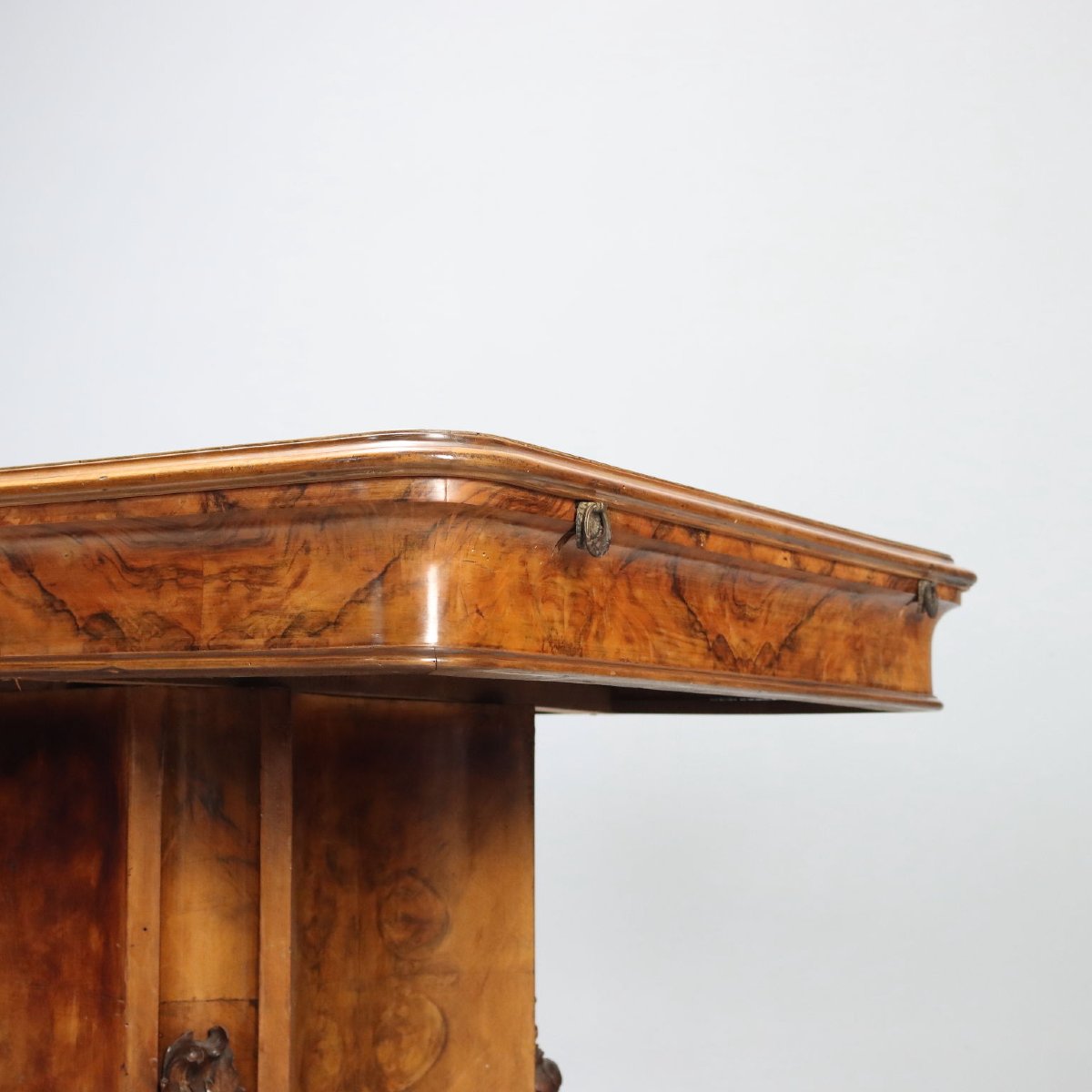 Art Deco Table In Walnut And Walnut Burl, Italy, First Half Of The 20th Century-photo-3