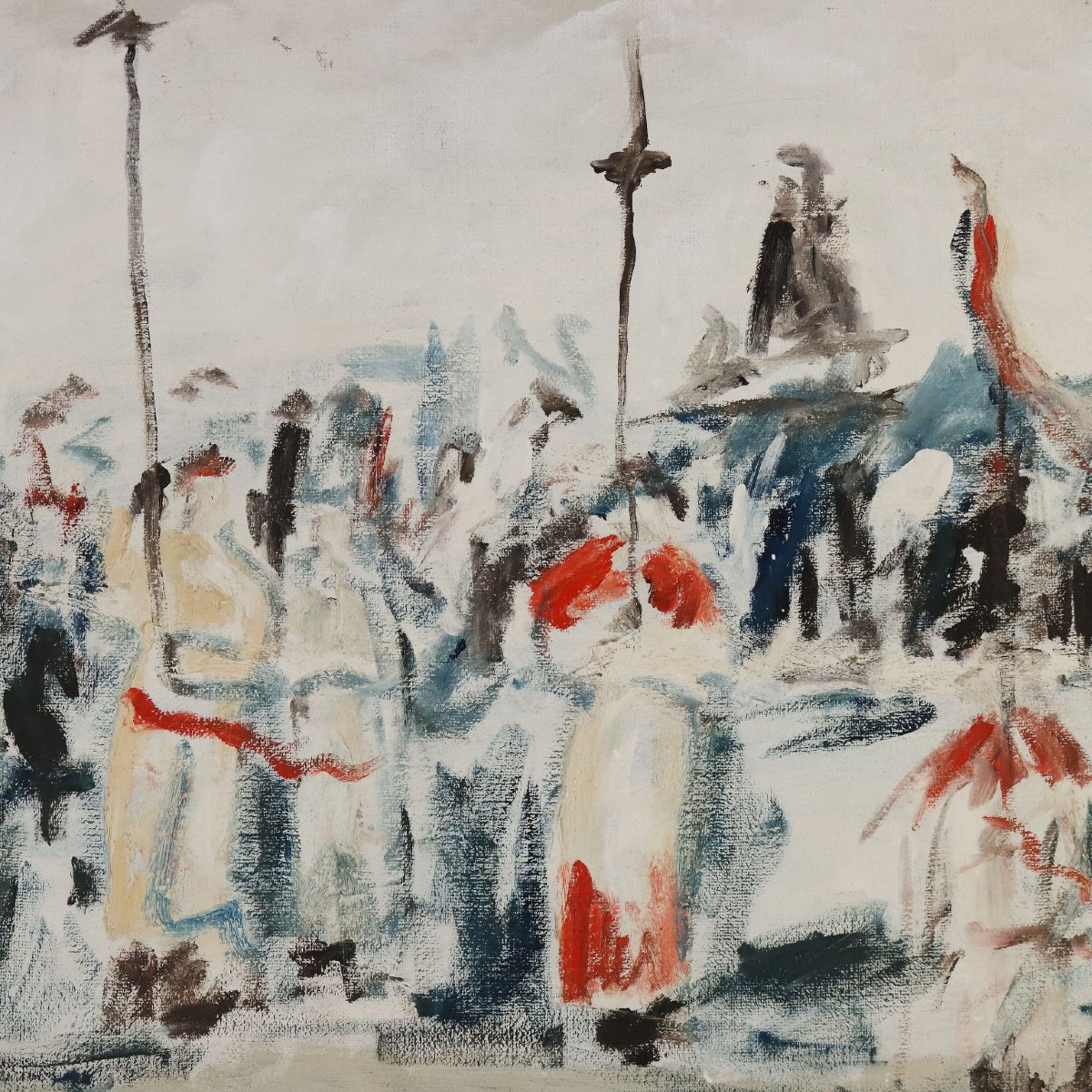 Tableau Contemporain Fernando Wamprechts Procession I, 1982-photo-3